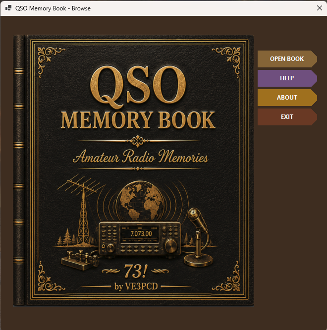 QSO Memory Book leather book cover