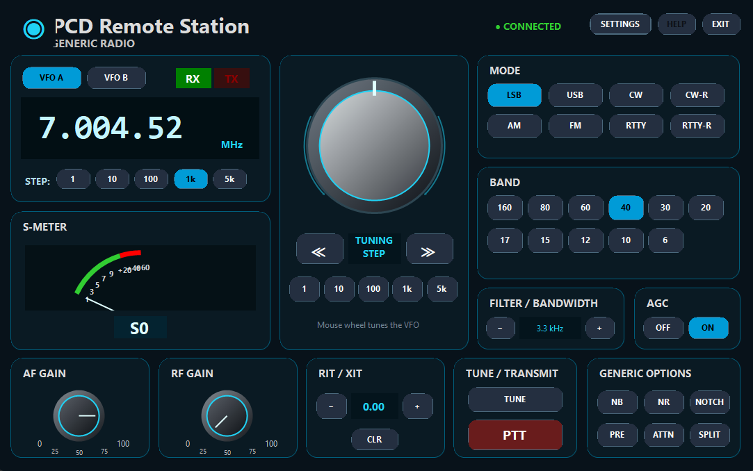 PCD Remote Station generic radio interface